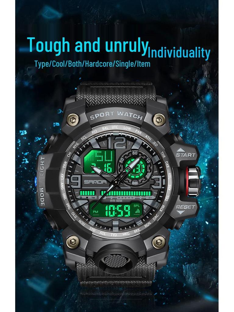 Sanda Korean Trend Multifunctional Luminous Waterproof Watch for Teens & Adults
