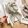 Elegant Silk-Like Square Scarf Women Korean Style Print Neck Lightweight 70x70cm Nylon Fashion Accessory