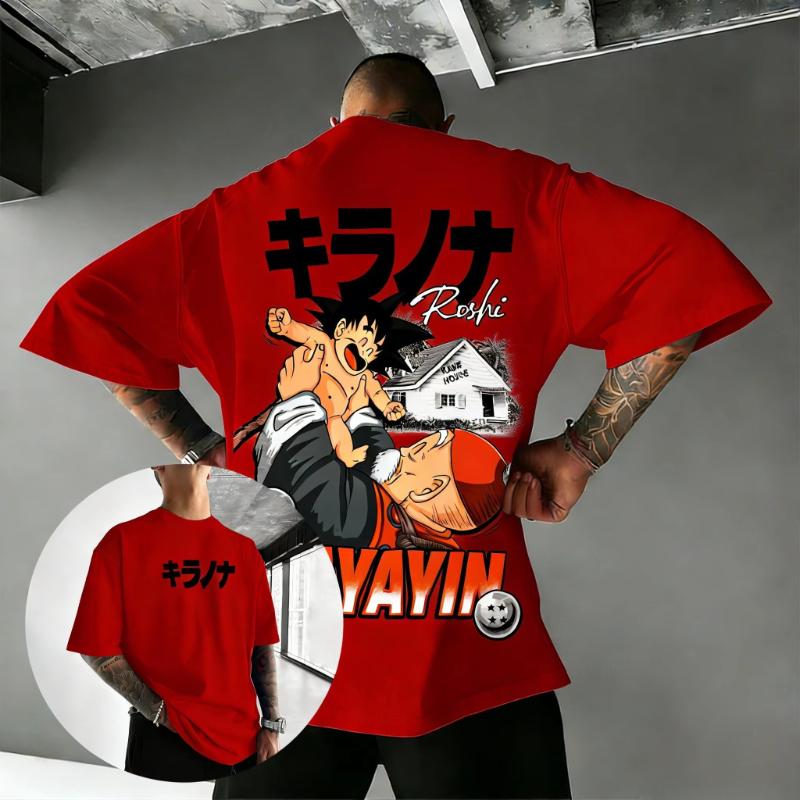 Dragon Ball Roshi Anime Graphic T Shirt Men Women Summer Short Sleeve Tee Casual Top Streetwear Vintage Cartoon Print Daily Wear