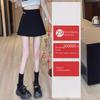 Женские черные брюки-юбки А-силуэта с высокой талией, весна 2024 г., облегающий крой, модный нестандартный дизайн
