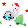 Cat Plush Interactive Toy Set Christmas Themed Tree, Snowman Penguin for Cat Toys and Interactive Games, Durable, Bite Resistant, Easy To Clean