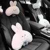 2 шт./компл. плюшевый кролик подголовник автомобиля подушка универсальный внедорожник грузовик авто сиденье мультфильм кролик шея