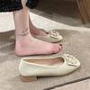 Flat-soled Single Shoes Female Shallow Mouth New Four-season Fairy Doudou Shoes Round Head Soft Sole One Pedal Casual Shoes