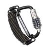 Komine Motorcycle Security Carabiner Wire Lock, Lock, Black, LK-115