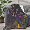 Vegetables and Fruits Blanket Colourful Fresh Chili Flannel Throw Blanket for Living Room Bed Couch Lightweight King Queen Size