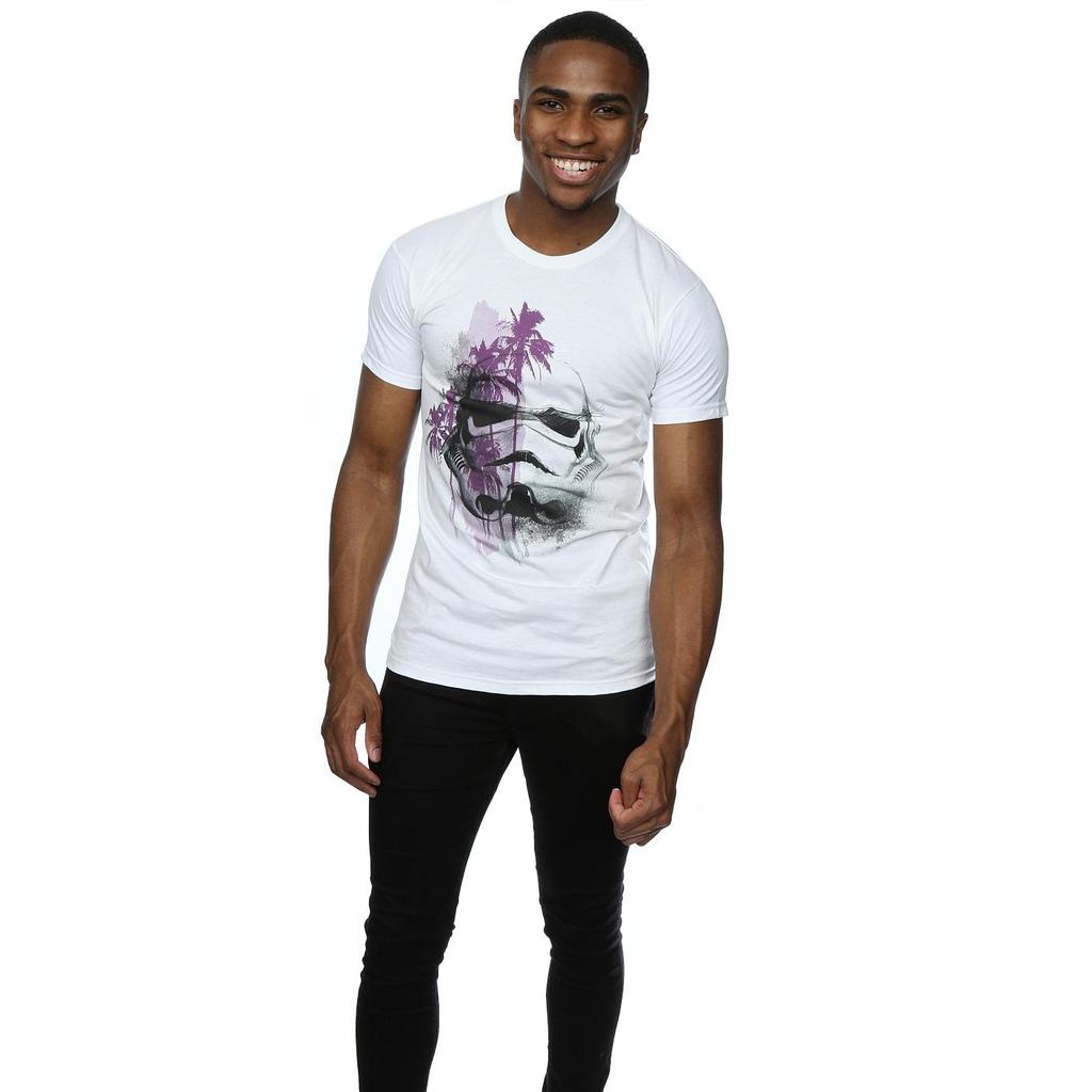 Star Wars Mens Rogue One Stormtrooper Palm Trees T-Shirt