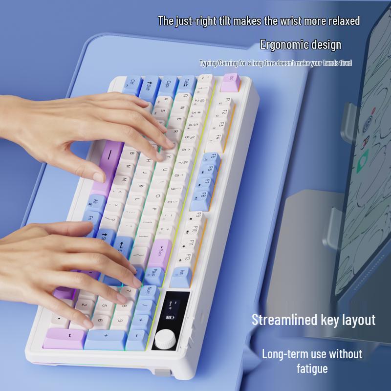 Qianxingzhe V98 Трехрежимная RGB-клавиатура