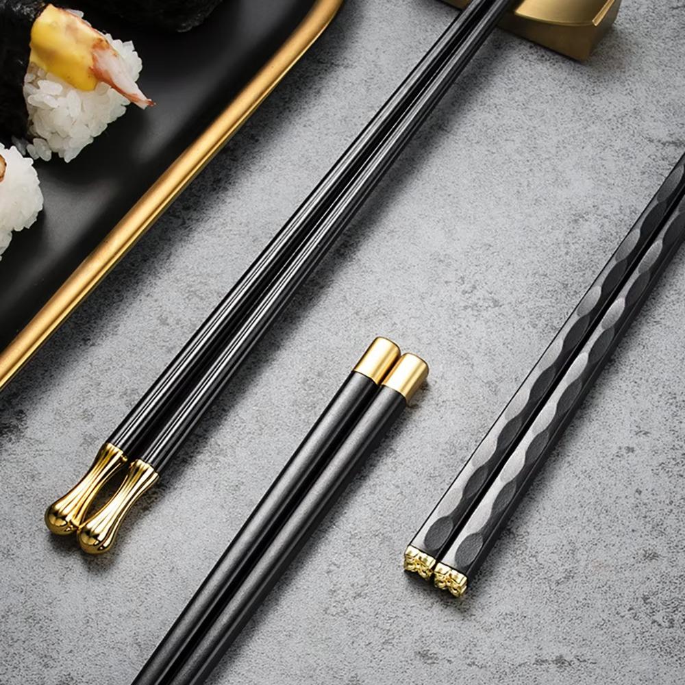 5 Pairs Zinc Zinc Alloy Sushi Chopsticks Reusable Kitchen Chopsticks Janpanese Chopsticks Set  Noodle