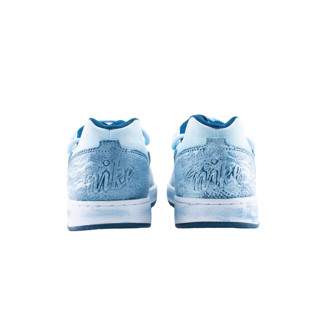 Nike EBERNON Deep Sea Secret Realm Abrasion Resistant Low top Skateboard Shoes Men's White Blue IF0847-141(Team626-)