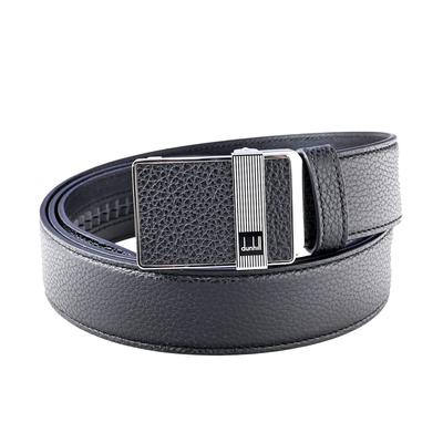 Мужской ремень Dunhill Automatic 35 мм, длинный, свободного размера, ширина 3,5 см, автоматическая застежка, с хвостом, черный/серебристый, 23R4A11GB001, [Б/у]