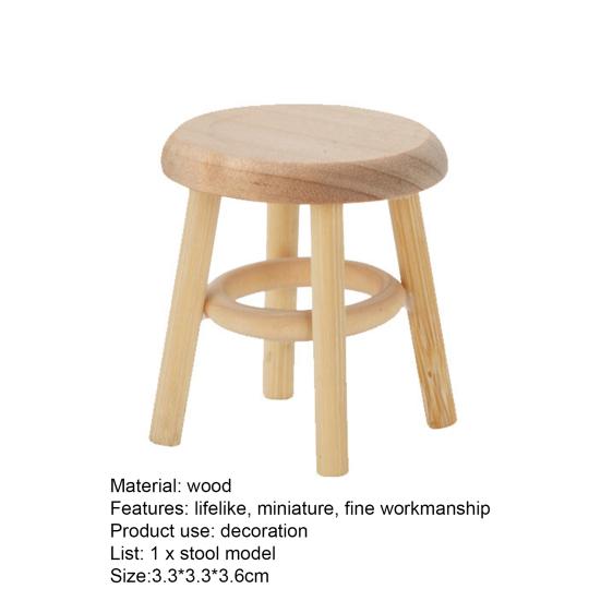 Creative Cute No Odor High Stool Model Mini Bar Ornament for Entertainment