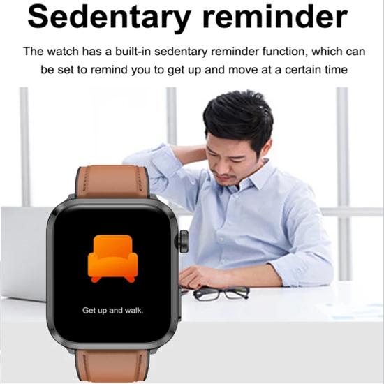 SACOSDING Bluetooth Call Смарт-часы Артериальное давление Кислород в крови Мониторинг сна Дистанционный уход за семьей и другом Спортивные умные часы для мужчин