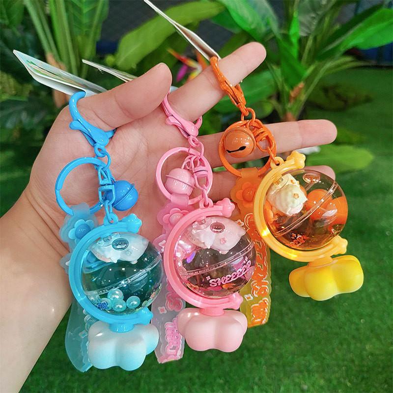 Charming Pvc Yellow Hooded Sheep Keychain Perfect Cartoon Gift And Accessory