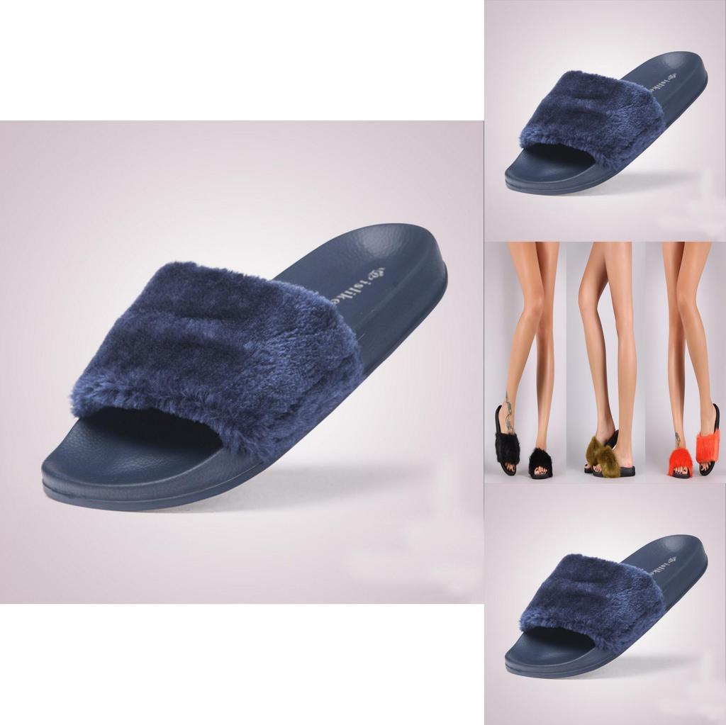 Luxurious Faux Fur Slides Inspired By Rihanna With Premium Quality And Style