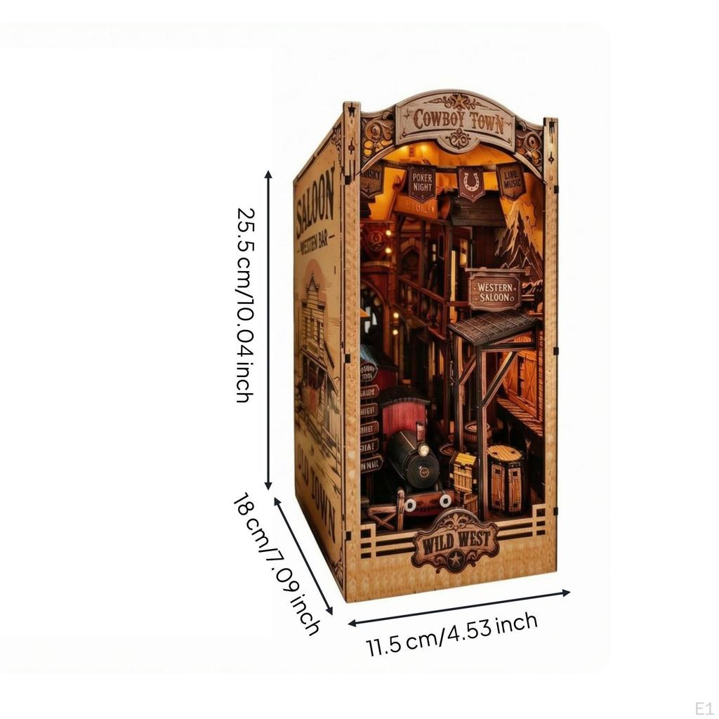 Detailed Miniature 3D Scene | Western borderland Town Theme, Layered Interior Scenery,