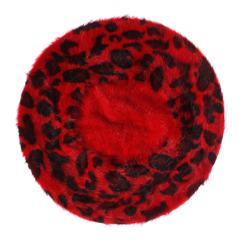Fashion Winter Warm Beanie Hat Berets for Women French Hat Leopard Print Hat Beret