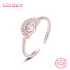 Классическое кольцо Lindon из стерлингового серебра 925 пробы с цирконом, женские ювелирные изделия, свадебный подарок для вечеринки