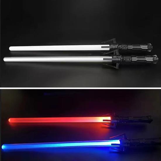 1/2Pcs Durable Adjustable Smooth Edges 3 Modes Movie Cosplay LED Glow Lightsaber Outdoor Toy Daily Play Stick