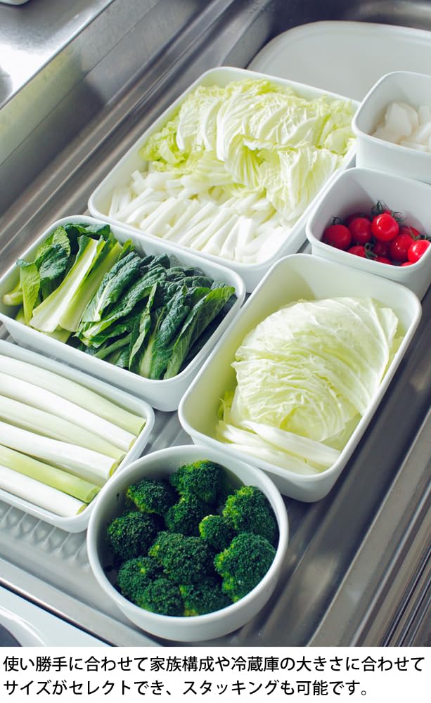 Noda Enamel Storage Container Enamel Heat Resistant Square Rectangle Deep S M L Size 3 Size Set with Seal Lid Contents Visible White Series Made In