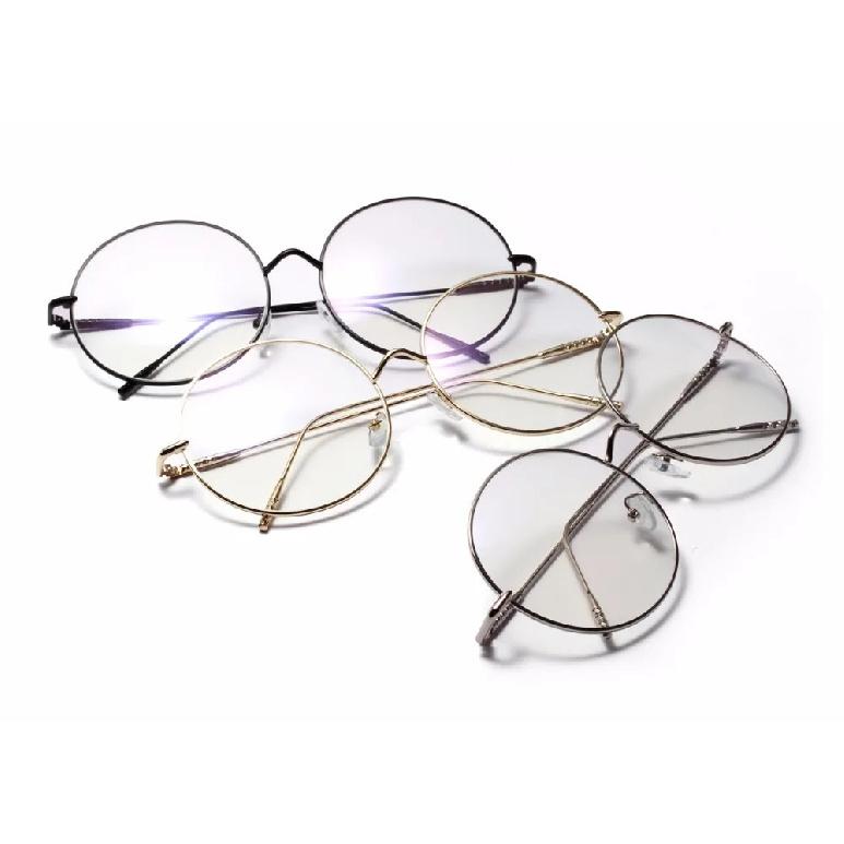 Oversized Round Metal Anti Blue Light Woman Reading Glasses Men Clear Lens Vintage Eyeglasses Presbyopia Large Computer Goggles