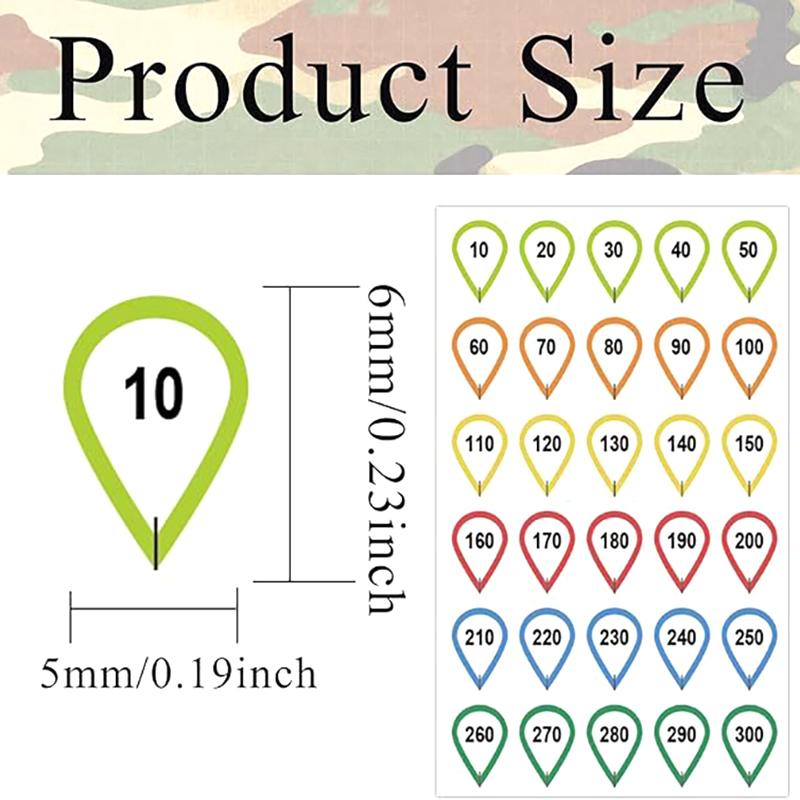 10 Листов Наклейки на Барабанчики Прицела Бирки на Барабанчики Прицела Для Стрельбы по Мишеням на Ближней и Средней Дистанции Охоты