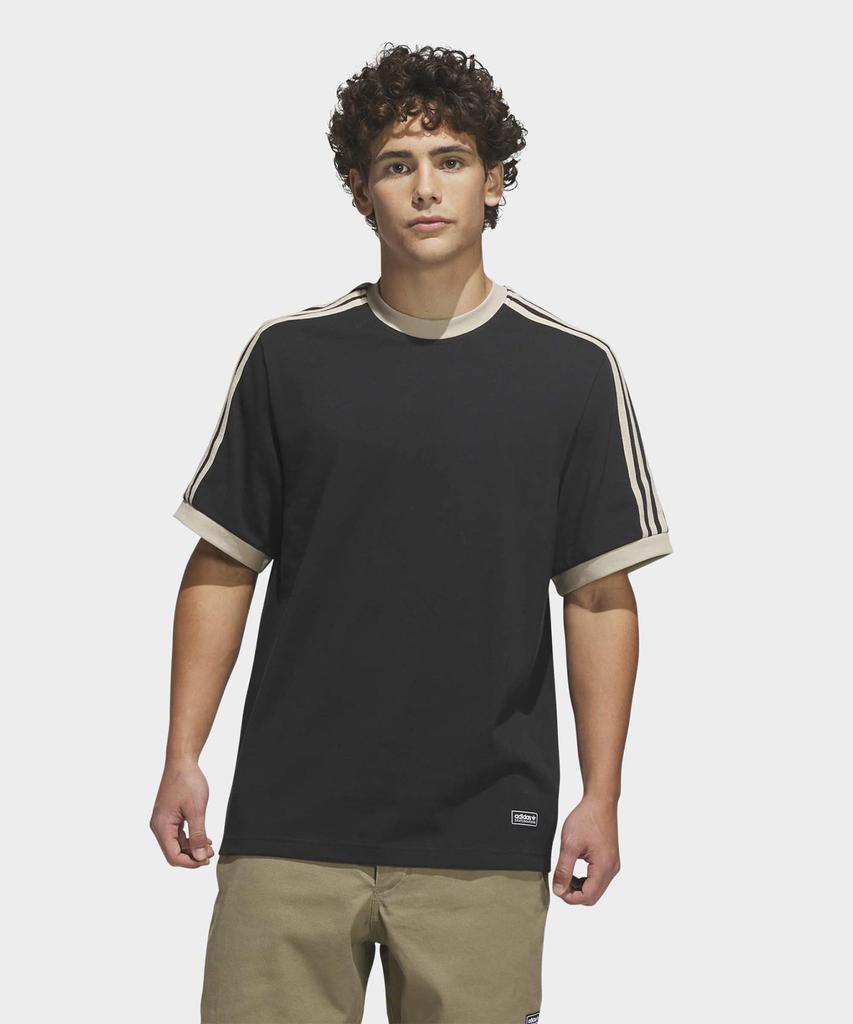 adidas Футболка с контрастными рукавами Skateboarder - Черная:Хаки / Ks4343