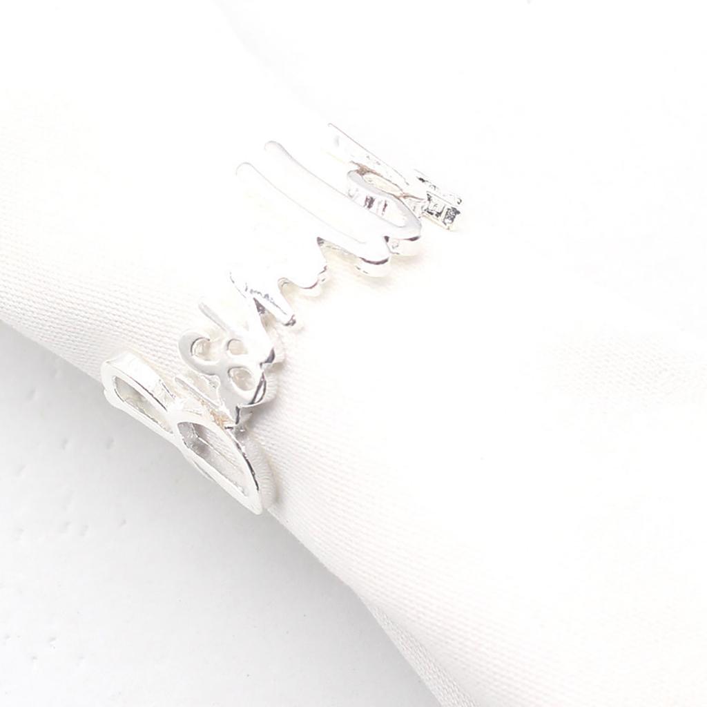 1/6 шт. Кольца для салфеток из золотого сплава с буквами для салфеток мусульманские исламские Рамадан Карим вечеринка Декор подарки на Ид Мубарак