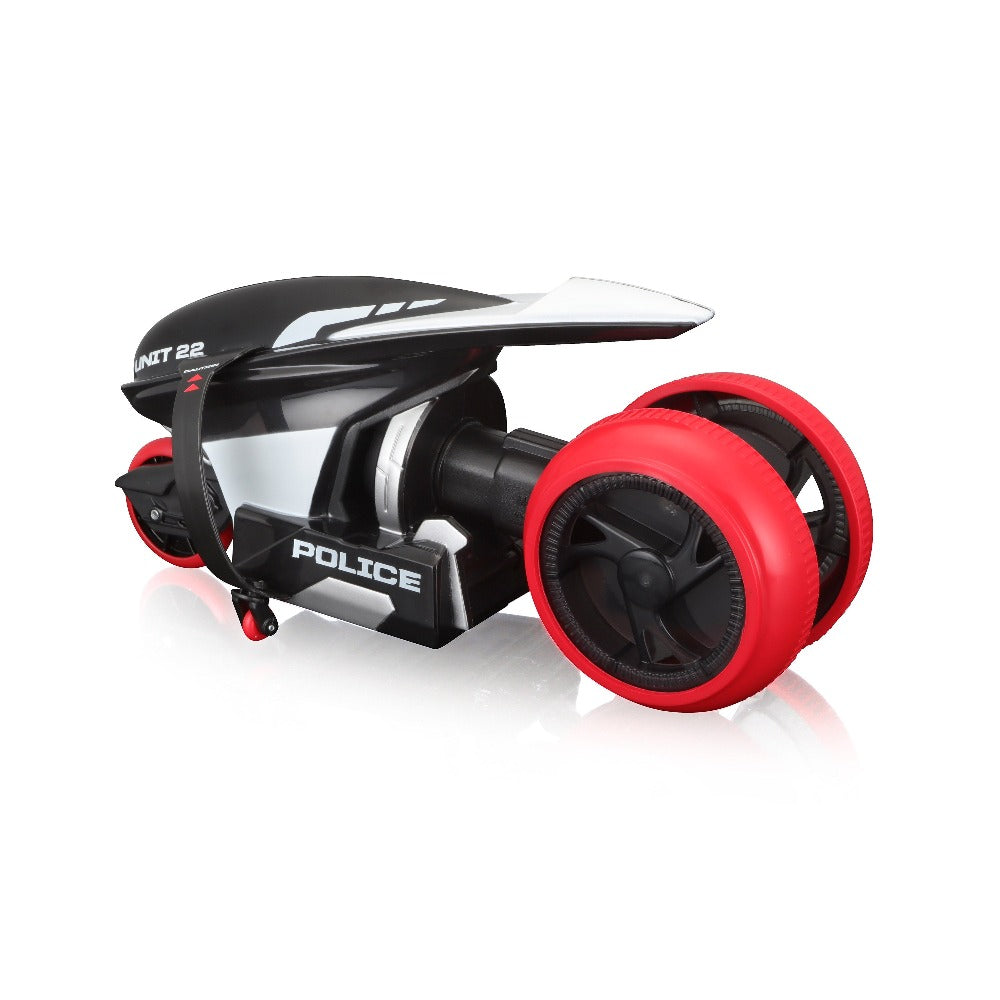 Maisto TECH Cyklone 360 Hand-held Motorcycle, Black (police Turnaround Function, LEDs)