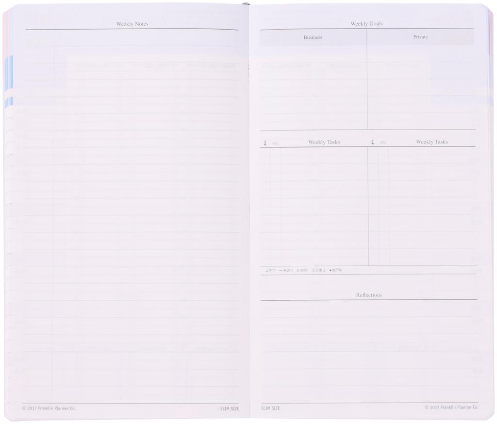 Franklin Planner Organizer "7 Habits" Slim, January 2026 Start, Navy, 86523