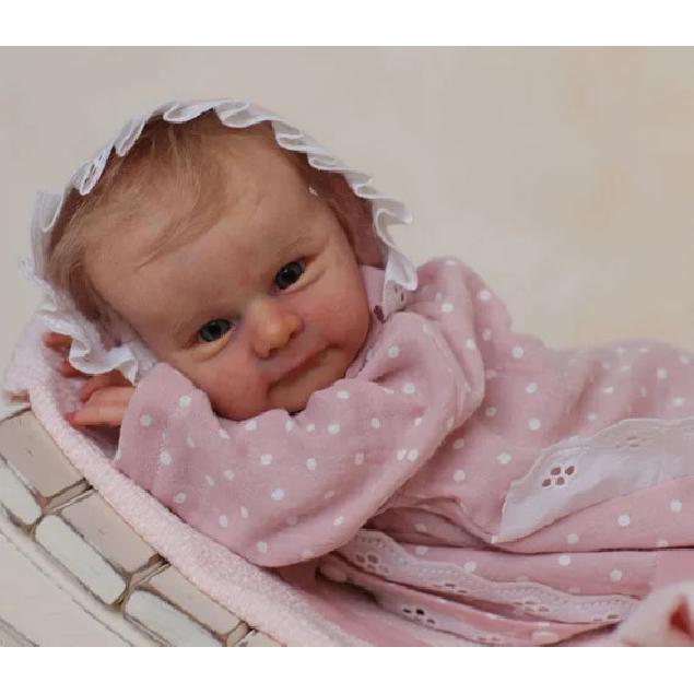 NPK 18inch DIY Reborn Doll Kit Ayla Newborn Size Unfinished Unpainted with Cloth Body for Collectors And Crafters