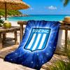 Racing Team Emblem Beach Towel, Quick-drying, Easy to Care for, Suitable for Both Fitness and Beach Vacations,Sports Essential