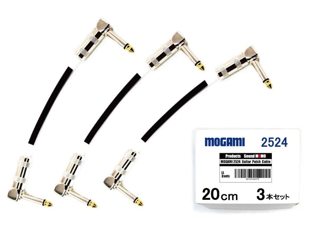 Sound MOMO Guitar Patch Cable P3LL Black 20cm [MOGAMI 2524]