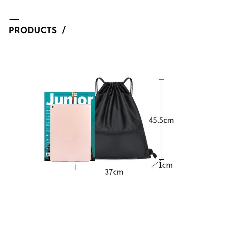 Lightweight Drawstring Backpack for Men and Women Sports Fitness Backpack Outdoor Leisure Backpack Zipper Bag