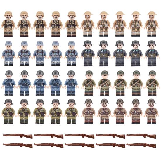 10 шт. фигурка солдата с 10 стрелком оружие аксессуары блок мелкие частицы строительная игрушка солдат модель настольный песок