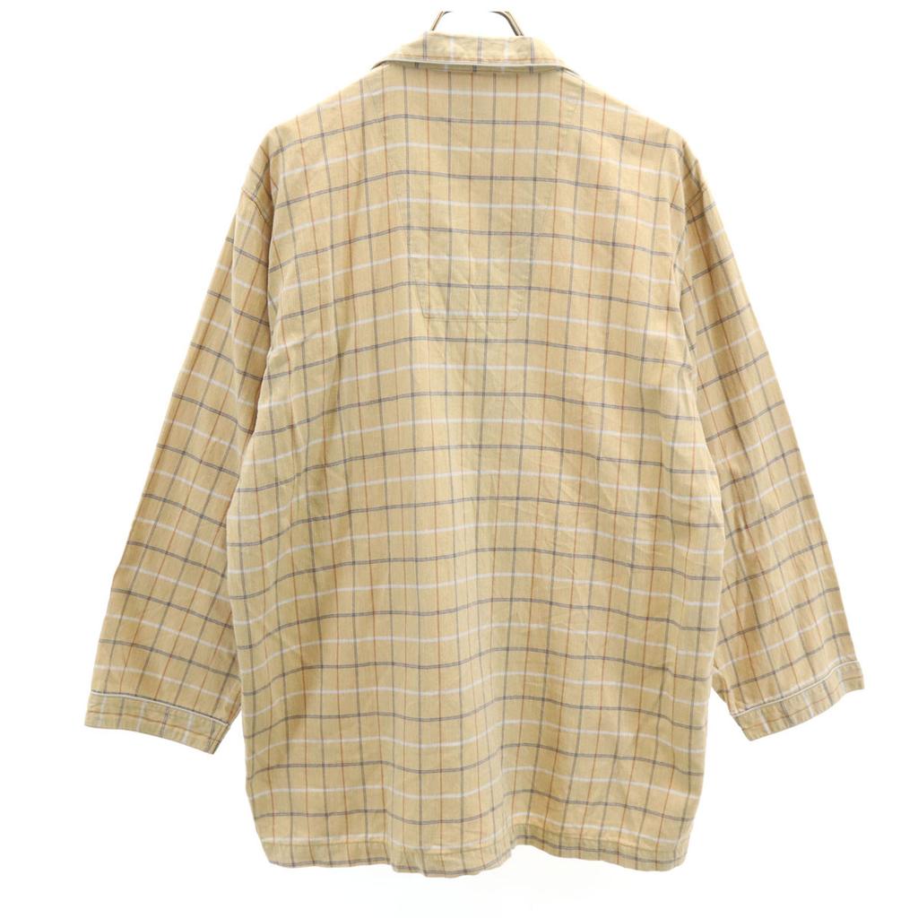 Lanvin Пижама мужская б/у 90-х годов, домашняя одежда, клетчатый узор, L, бежевая