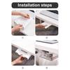 1 Set Under Desk Drawer Space-saving Large Capacity Plastic Multifunctional Stationery Pen Organizer Drawer for Home