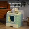 Fashionable Enclosed Cat Bed & Litter Box – Anti-Splash Design for Large Cats