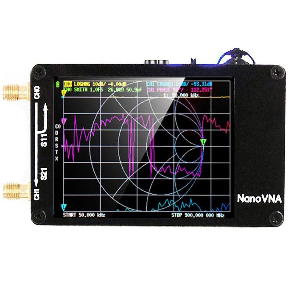 Handheld RF Analyzer Black VNA Antenna Analyzer 50kHz-1.5GHz Measurement Type-C USB Serial 1000mAh Built-in Battery
