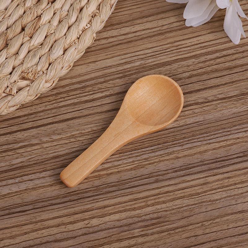 10/30/50pcs Wooden Spoon 8cm Jar Spoon Party Favor Ideal for Jars of Sugar Spices Salt Creamer Small Wooden Spoon4