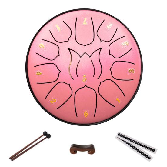 Steel Tongue Drum To Use 11 Compact Design Portable Easy Notes 6 Inches Rain