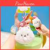 Plush Cartoon Samoyed Keyring With Magnetic Closure For Backpack And Key Holder