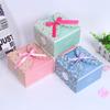 WTEMPO 10PCS 9*14.5*14.5CM Elegant Floral Printed Kraft Paper Ribbon Bow Gift Boxes Wedding Birthday Party DIY Cube Small Presents Packaging Boxes