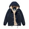 Winter Hooded Lamb Velvet Cotton Coat for Men, Thickened Velvet, Loose Cotton Jacket, Casual Youth Cotton Coat, Men's Trendy