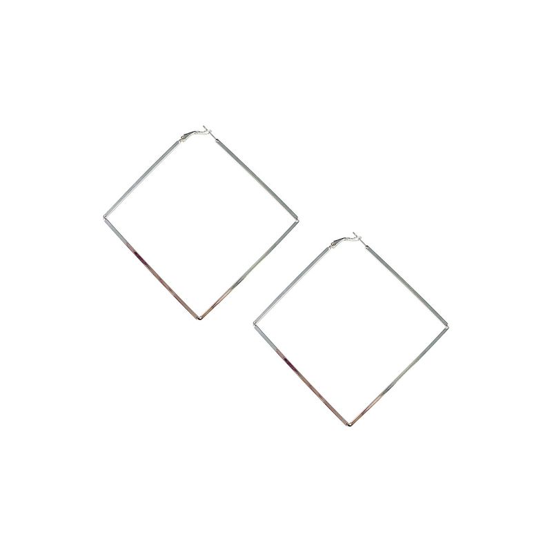 Simple Square Large Earrings Women Fashion European and American Exaggerated Earrings Women Long Elegant Personality Light Luxury Earrings Fashion