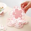 PVC Flower Shape Anti-skid Heat Insulation Cup Mats Tea Coffee Coaster