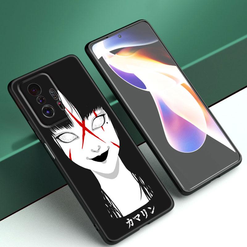 Junji Ito Terror Horror Anime Phone Case For Xiaomi Mi A2 8 9 SE Note 10 10T 11 12 Lite 9T 11T 12S 12T Pro A3 6X 12X Black Cover