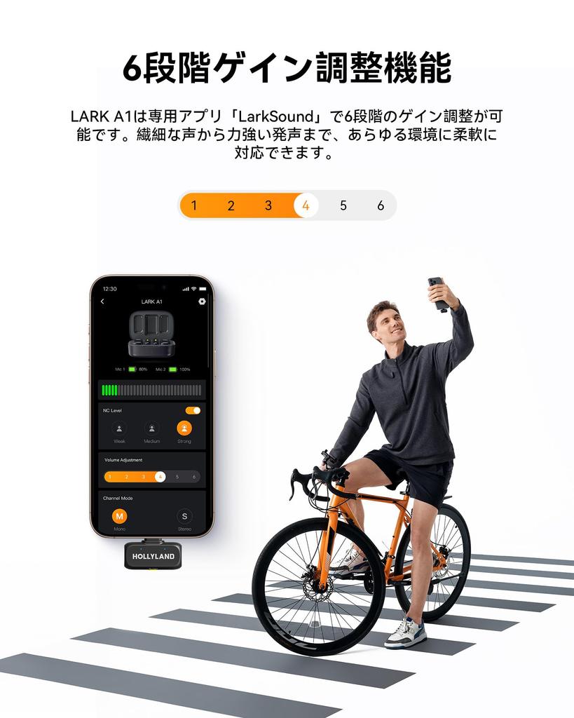 Hollyland LARK A1 Combo Беспроводной микрофон Петличный микрофон для iPhone Android Мини-микрофон со звуком Мгновенное шумоподавление Эквалайзер Реверберация Передача 200 м