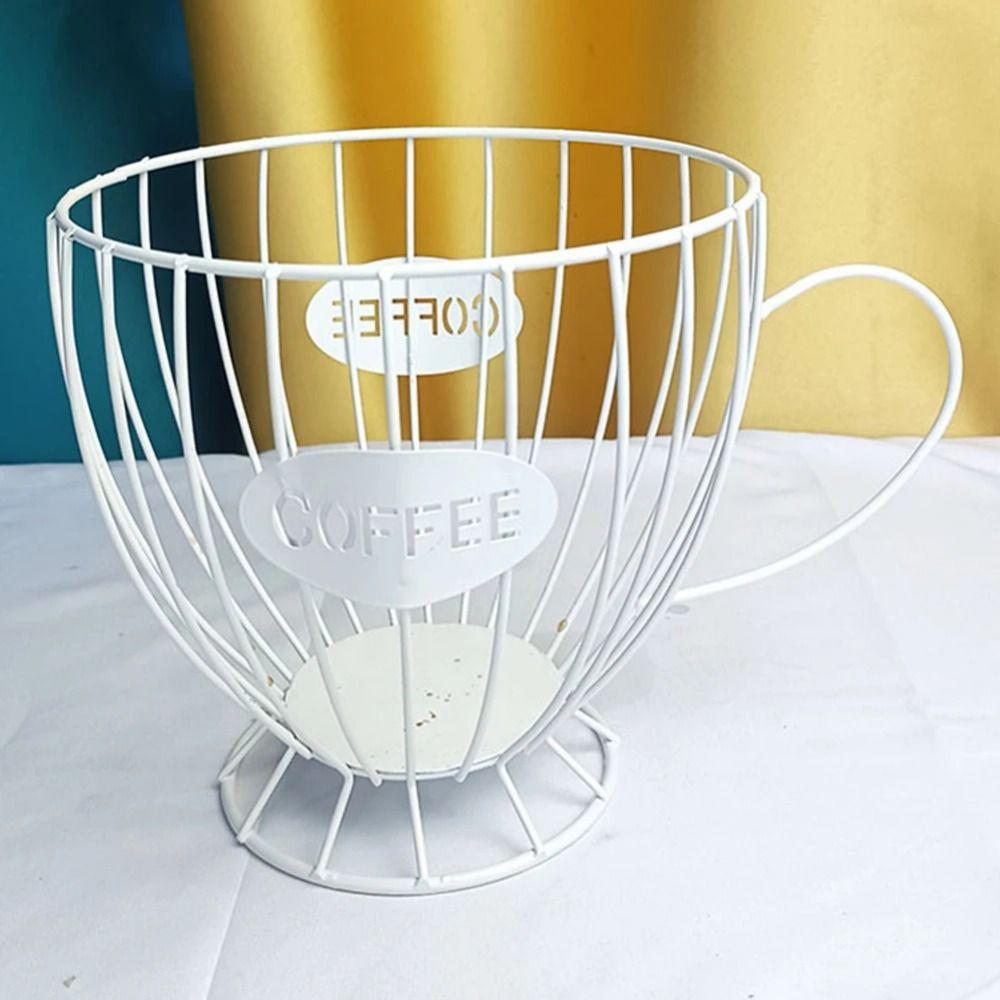 Hollow Coffee Capsule Holder Metal Wire Coffee Pod Storage Stand Elegant K Cup Organizer  Kitchen