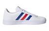 adidas VL COURT 2.0 K Устойчивые к истиранию Низкие Детские Кроссовки для скейтбординга Белый Синий Красный Детские FY7170