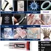 Клей для бижутерии (110г) B7000/T7000 для DIY ювелирных изделий, мобильных телефонов, металла и стекла — Водонепроницаемый прозрачный/черный клей